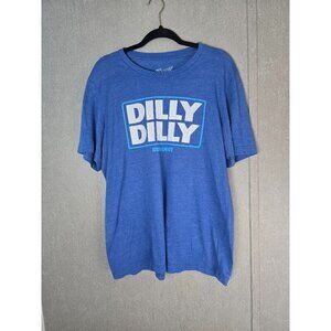 Budlight T Shirt Adult XL Light Blue Brewcity Dilly Dilly Graphic Tee Beer
